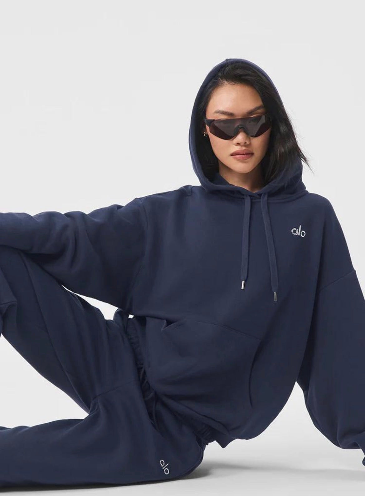 Ensemble Jogging Yoga - Hoodie + Jogging - Bleu Marine