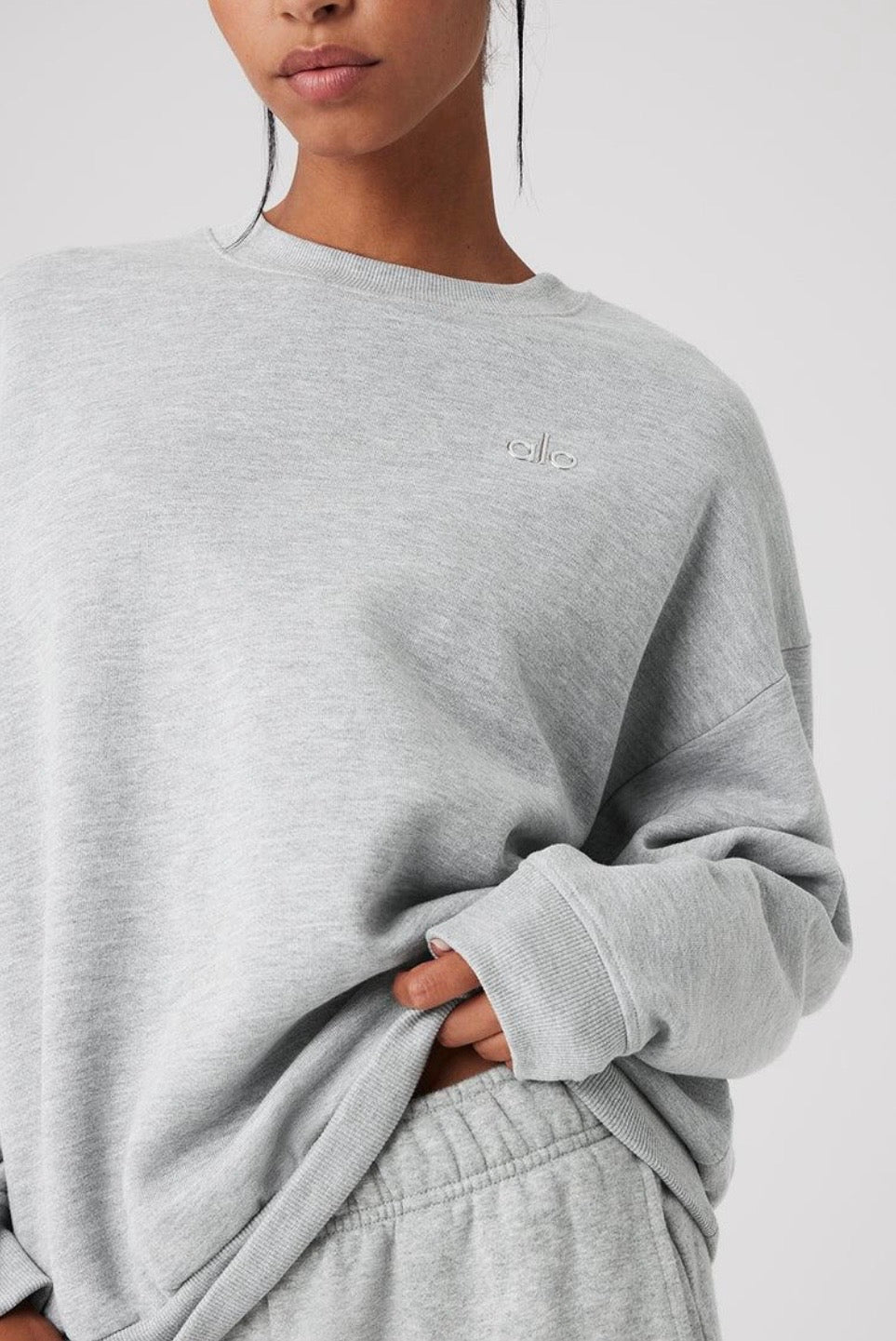 Sweatshirt Oversize Yoga - Gris Chiné