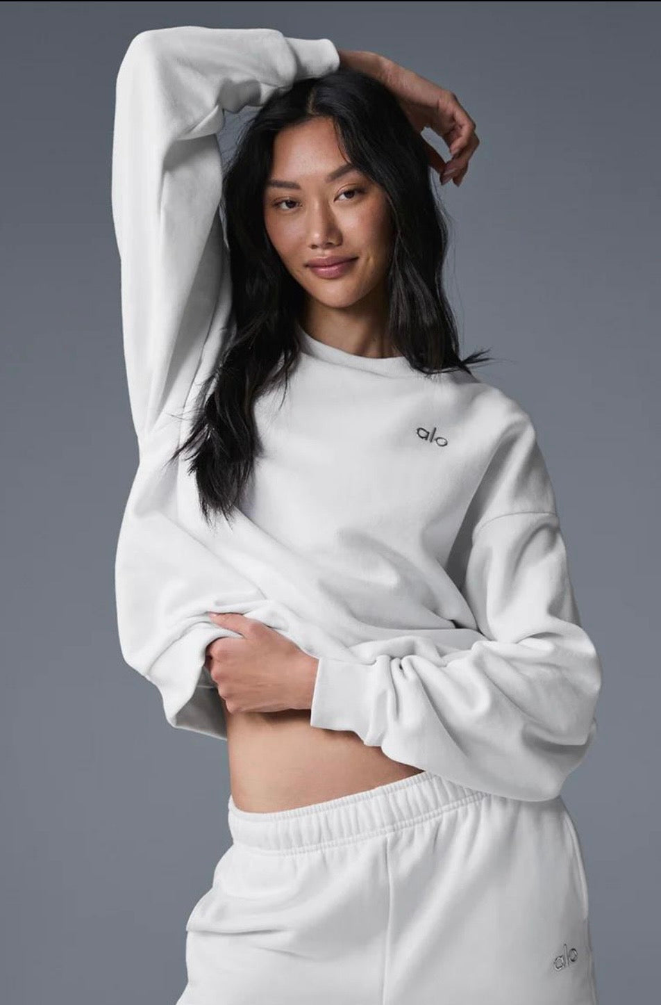 Sweatshirt Oversize Yoga - Blanc