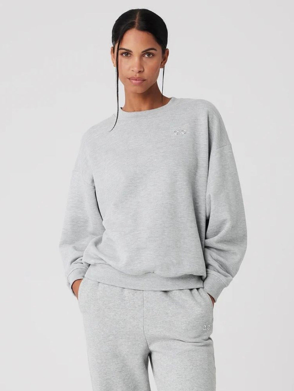 Sweatshirt Oversize Yoga - Gris Chiné