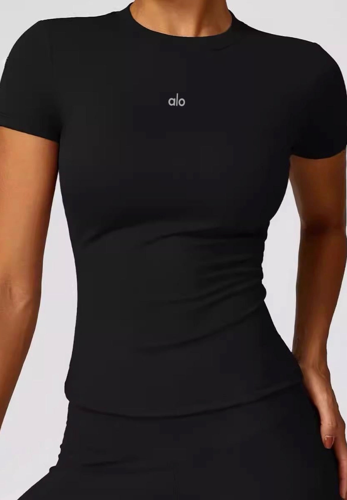 T-shirt Ajusté Yoga - Noir