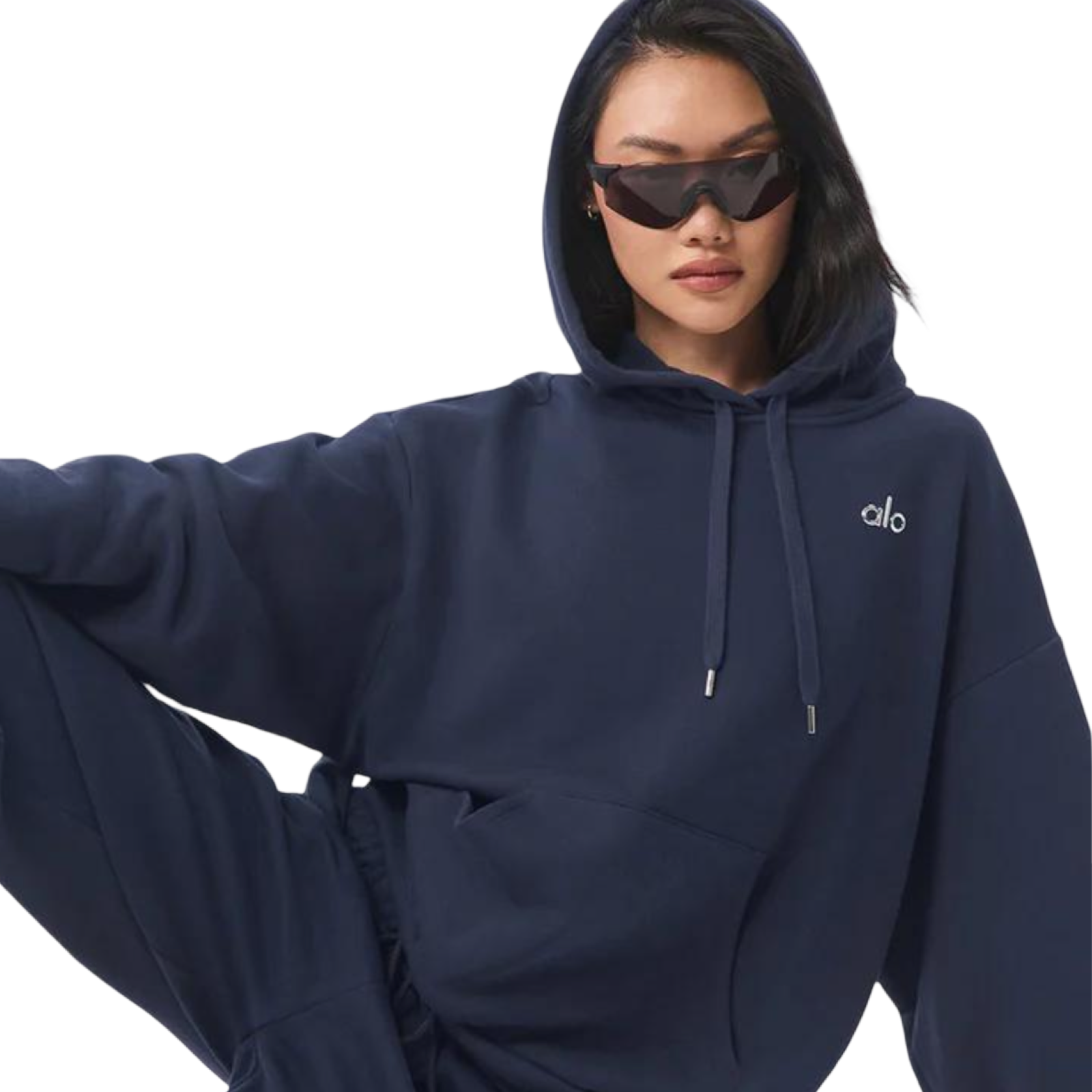 Sweat à capuche bleu minuit